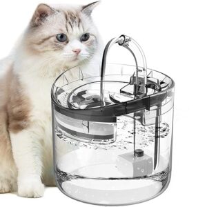 Pets Empire Cat Water Fountain 1.8l Automatic Cycle Multiple Filtering Cat Dog Water Dispenser Super Quiet Automatic Pet Drinking Fountain with Faucet Kits