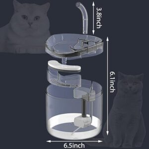 Pets Empire Cat Water Fountain 1.8l Automatic Cycle Multiple Filtering Cat Dog Water Dispenser Super Quiet Automatic Pet Drinking Fountain with Faucet Kits