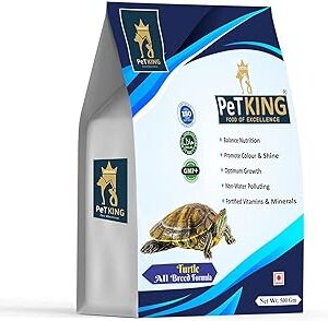 PeTKING Turtle Food for Daily Feed | Fortified Growth and Better Shell Health | All Turtle Varieties | 500 GM
