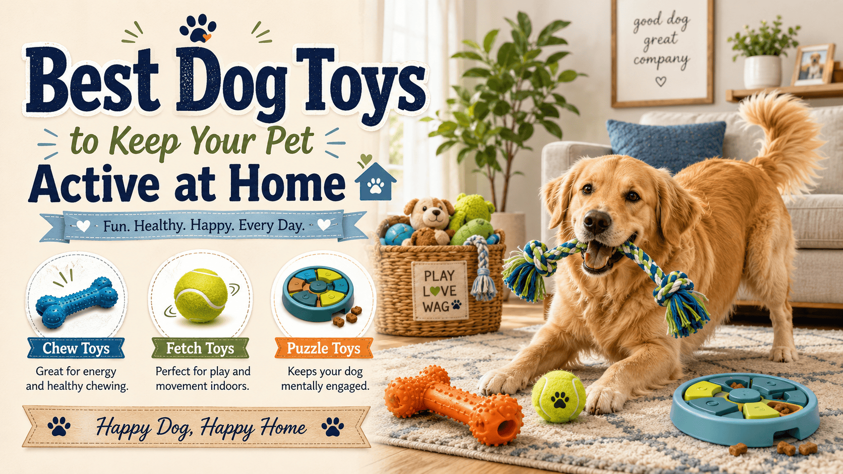 Best Dog Toys to Keep Your Pet Active at Home